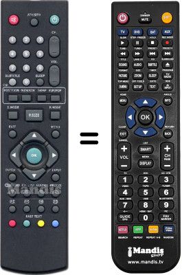 Télécommande équivalente Belson WHV15794