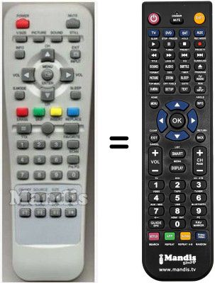 Replacement remote control Hyundai WHV15264 Replacement remote control Hyundai WHV15264