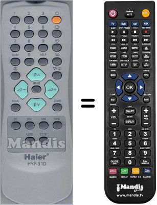 Replacement remote control WHV3311