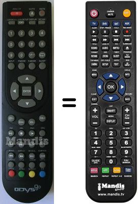Mando a distancia equivalente Odys SEC14486
