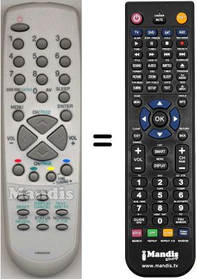 Télécommande équivalente WHV3140 Télécommande équivalente WHV3140