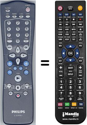 Replacement remote control Philips SEC2711 Replacement remote control Philips SEC2711