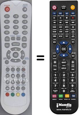 Mando a distancia equivalente Akai WHV14544